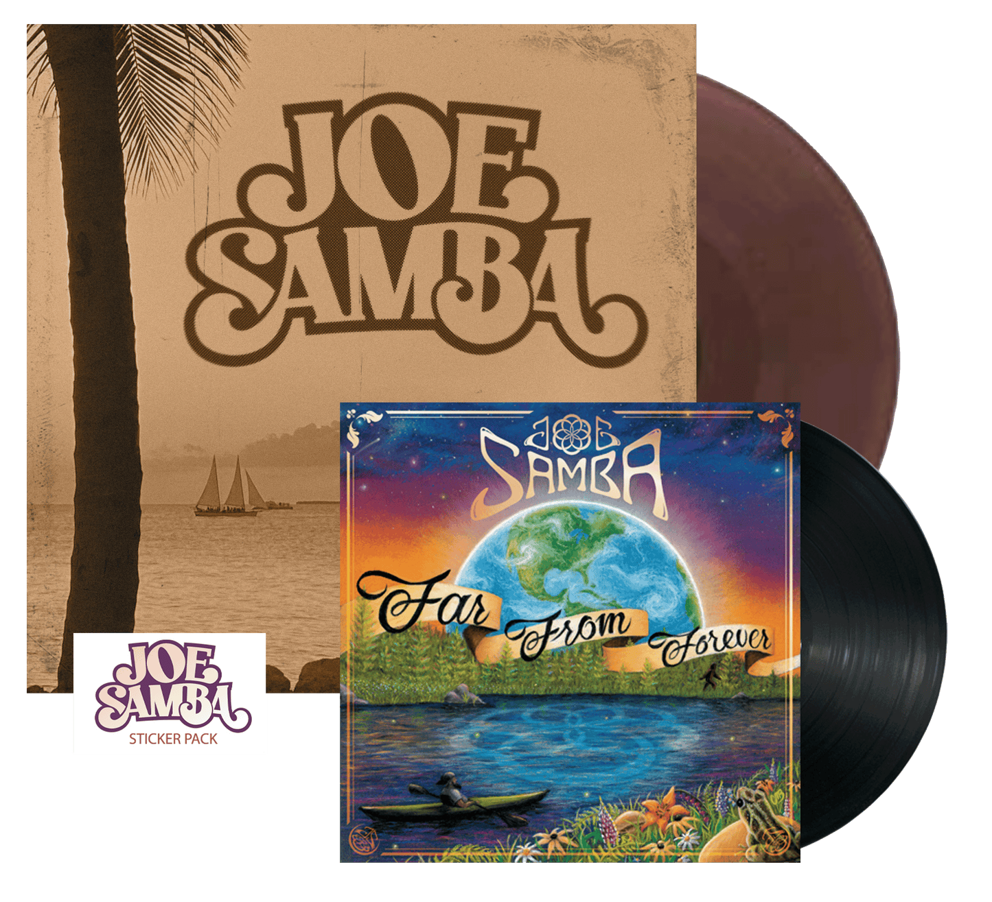 Joe Samba "Lifeline" & "Far From Forever" LP + Sticker Pack