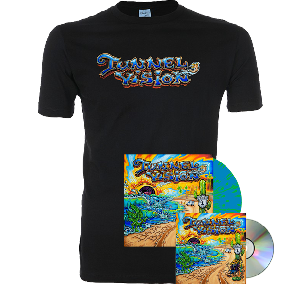 Tunnel Vision "Baja Bound" Tee/ Vinyl/ CD Bundle - Blue/Green Splatter