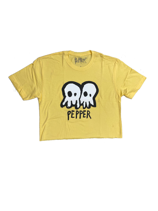 Local Motion Skullconuts Banana Cream Crop Tee