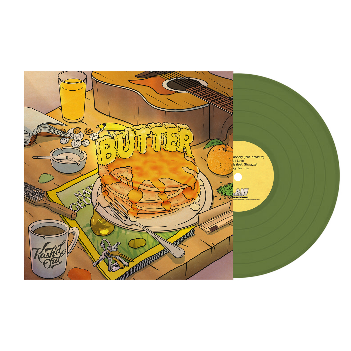 Kash'd Out Butter Vinyl - (Olive Green) LP