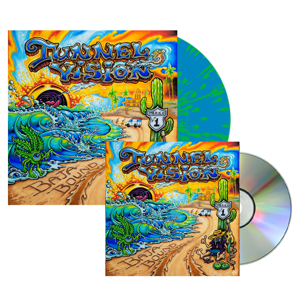 Tunnel Vision "Baja Bound" Vinyl/CD Bundle - Blue/Green Splatter