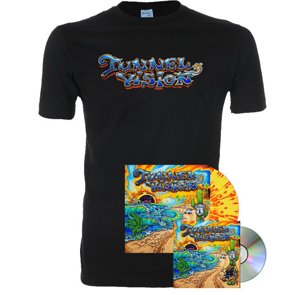 Tunnel Vision "Baja Bound" Tee/ Vinyl/ CD Bundle - Yellow/Orange Splatter