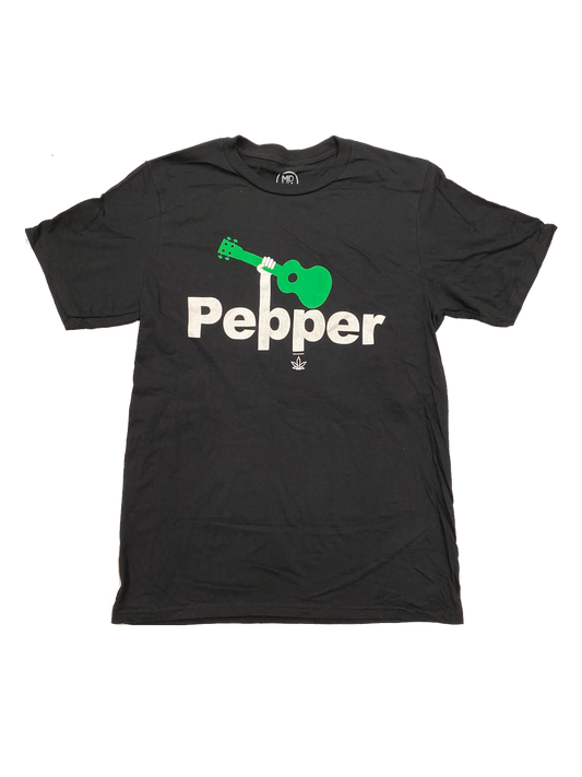 Pepper - Guitar on Black Tee