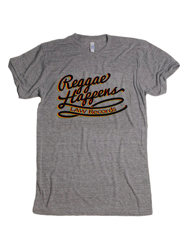 Law Records - Reggae Happens Tee (Heather Grey)